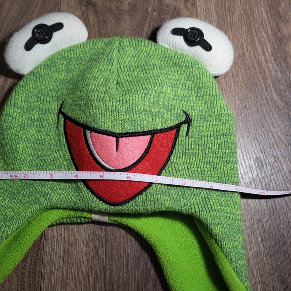 Muppets Knit & Embroidered Frog Winter Hat O/S Adult - Picture 5 of 5